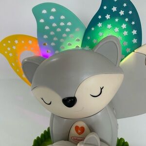 Infantino Gray Fox Night Light with Multicolor Wings